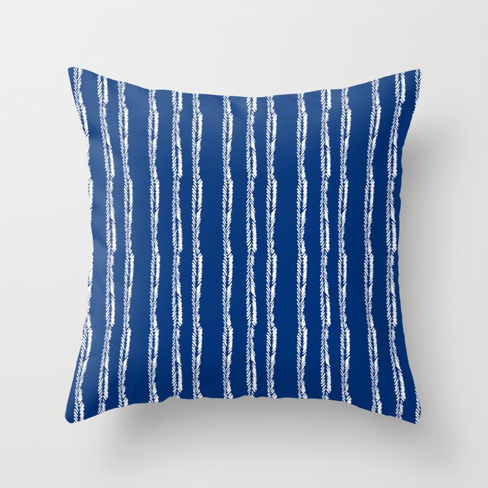 Nautical Herringbone II Throw Pillow Gallery Image 1