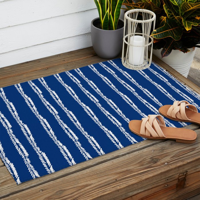 Nautical Herringbone II Outdoor Rug Gallery Image 2