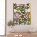 Massachusetts Wildflowers Wall Tapestry Gallery Image 2