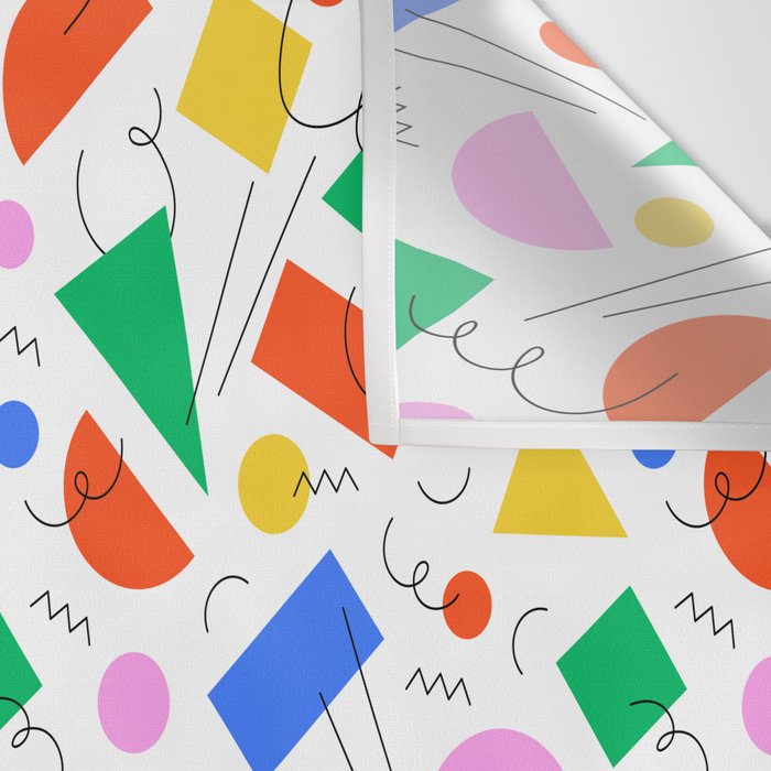 Colorful abstract geometric shape art pattern Wall Tapestry Gallery Image 3