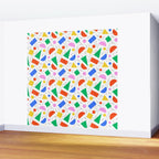 Colorful abstract geometric shape art pattern Wall Mural Gallery Image 2