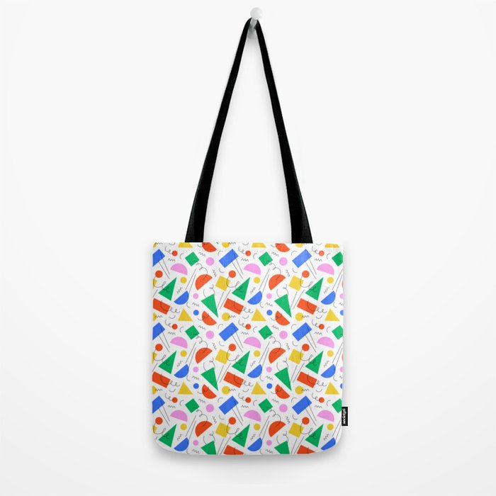 Colorful abstract geometric shape art pattern Tote Bag Gallery Image 2
