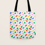 Colorful abstract geometric shape art pattern Tote Bag Gallery Image 1