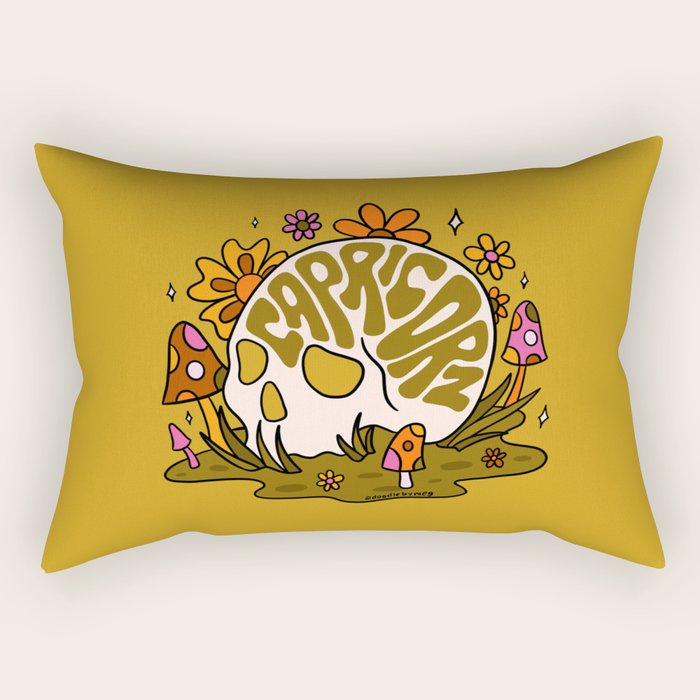 Capricorn Skull Rectangular Pillow Gallery Image 1