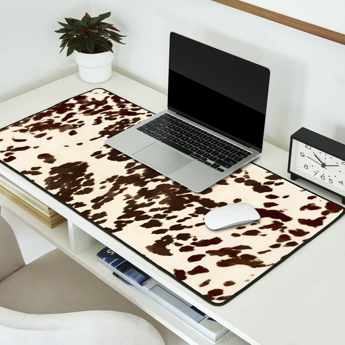 Textured Speckled Cow Desk Mat Gallery Image 2