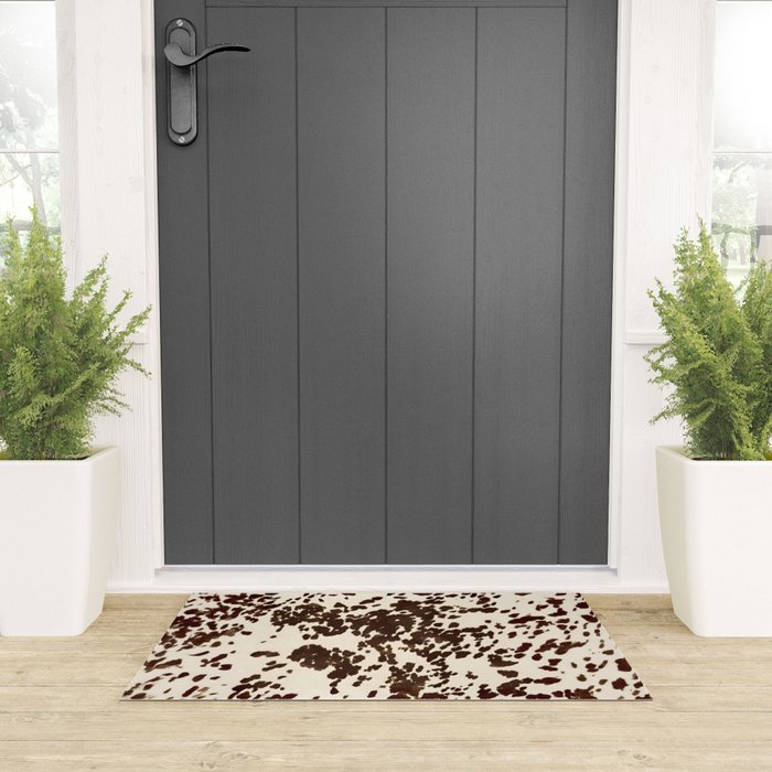 Textured Speckled Cow Welcome Mat Gallery Image 3