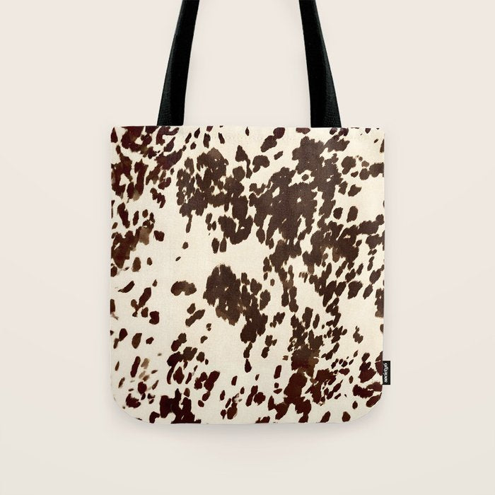 Textured Speckled Cow Tote Bag Gallery Image 1