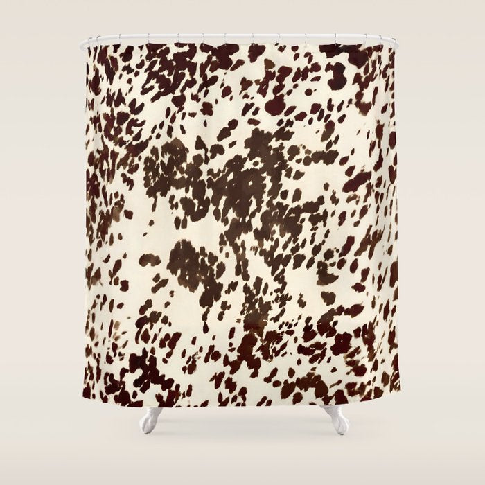 Textured Speckled Cow Shower Curtain Gallery Image 1