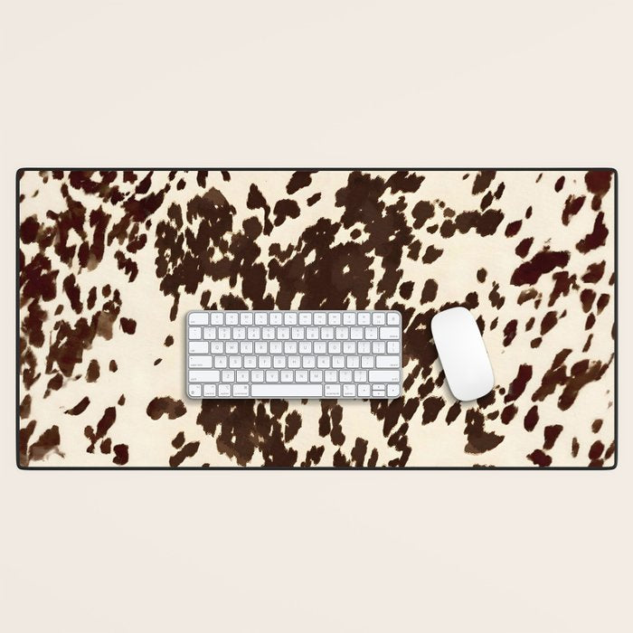 Textured Speckled Cow Desk Mat Gallery Image 1