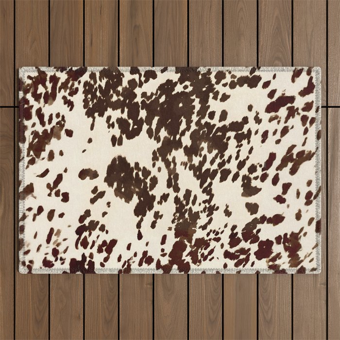 Textured Speckled Cow Outdoor Rug Gallery Image 1