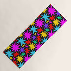 Fun colorful abstract star shape pattern Yoga Mat Gallery Image 1