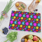 Fun colorful abstract star shape pattern Cutting Board Gallery Image 2