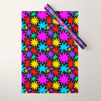 Fun colorful abstract star shape pattern Wrapping Paper Gallery Image 1