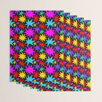 Fun colorful abstract star shape pattern Wrapping Paper Gallery Image 3