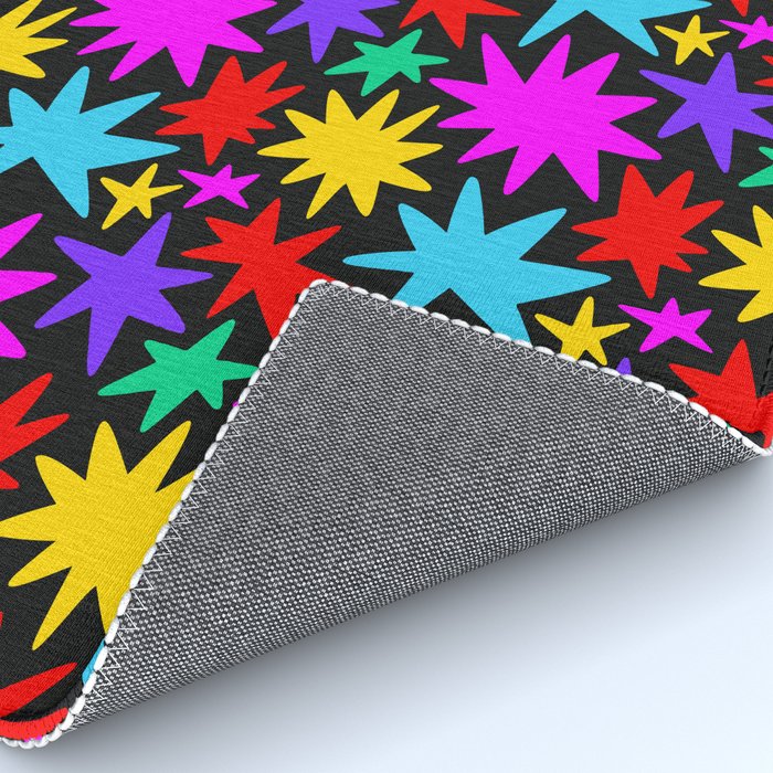 Fun colorful abstract star shape pattern Rug Gallery Image 4