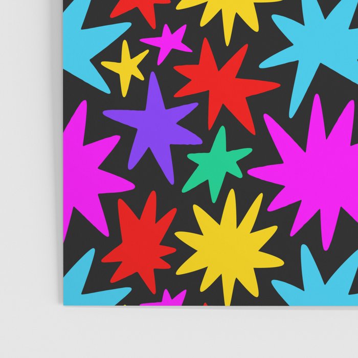 Fun colorful abstract star shape pattern Poster Gallery Image 3