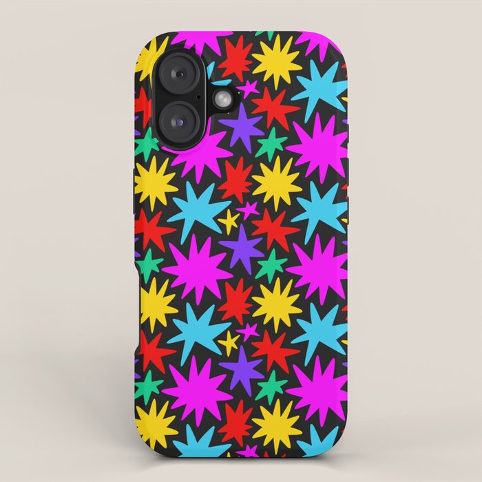Fun colorful abstract star shape pattern iPhone Case Gallery Image 1