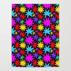 Fun colorful abstract star shape pattern Poster Gallery Image 4