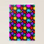Fun colorful abstract star shape pattern Stationery Card Gallery Image 2
