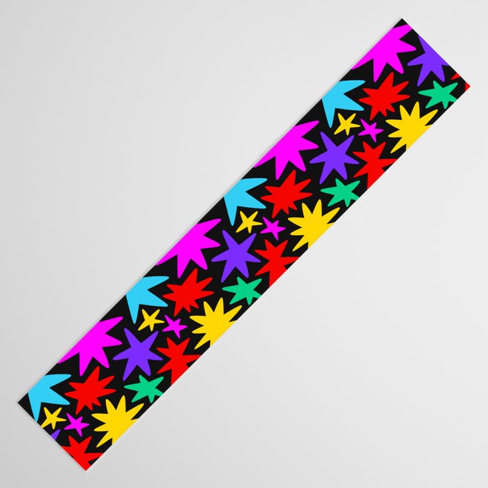 Fun colorful abstract star shape pattern Table Runner Gallery Image 3