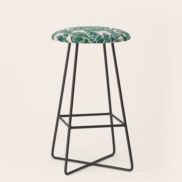 BIG FEELINGS Banana Leaf Tropical Stool Gallery Image 1