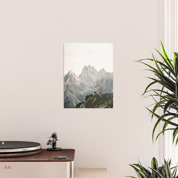 Tre cime peaks | Travel fine art photography print Italy | Pastel adventure vibes Poster Gallery Image 2