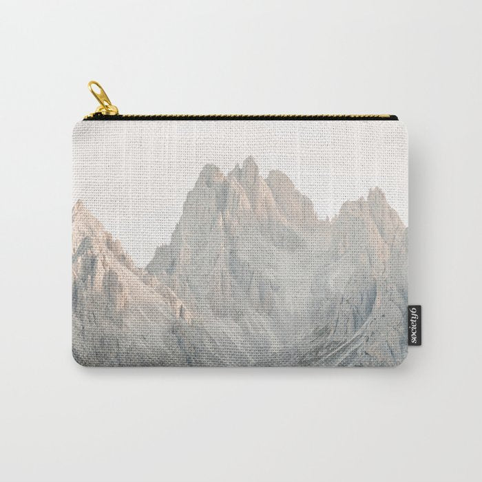 Tre cime peaks | Travel fine art photography print Italy | Pastel adventure vibes Carry All Pouch Gallery Image 1