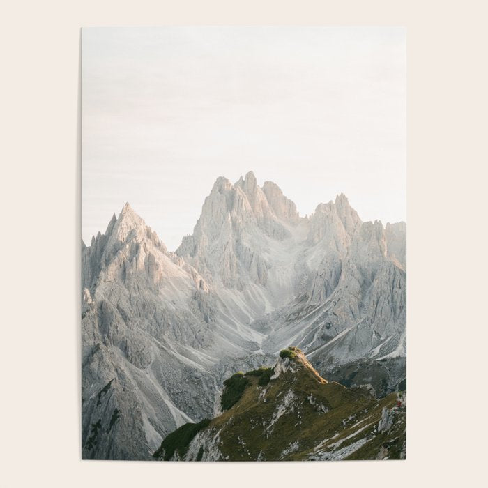 Tre cime peaks | Travel fine art photography print Italy | Pastel adventure vibes Poster Gallery Image 1