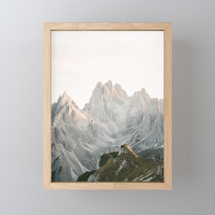 Tre cime peaks | Travel fine art photography print Italy | Pastel adventure vibes Mini Art Print Gallery Image 1