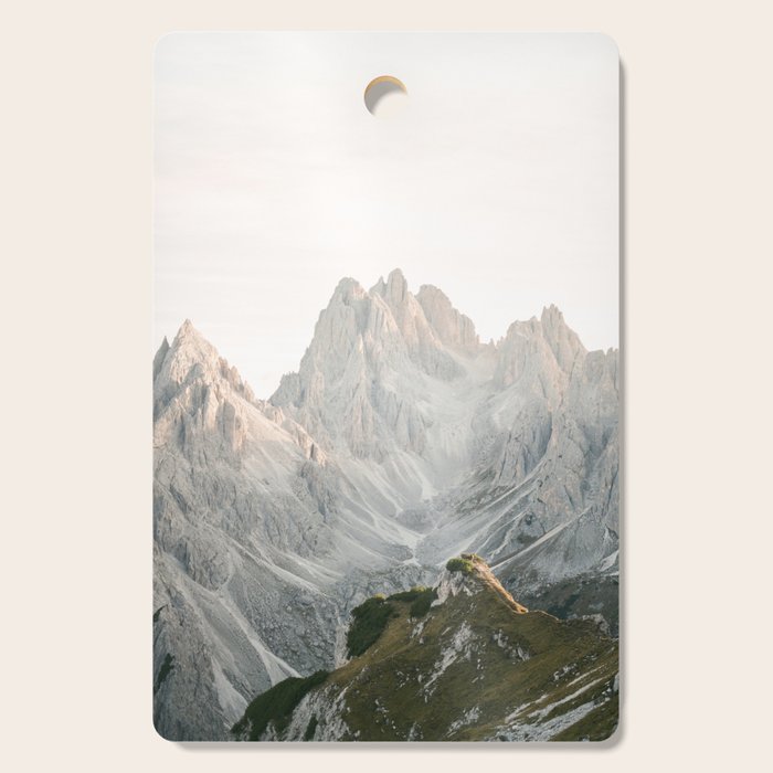 Tre cime peaks | Travel fine art photography print Italy | Pastel adventure vibes Cutting Board Gallery Image 1
