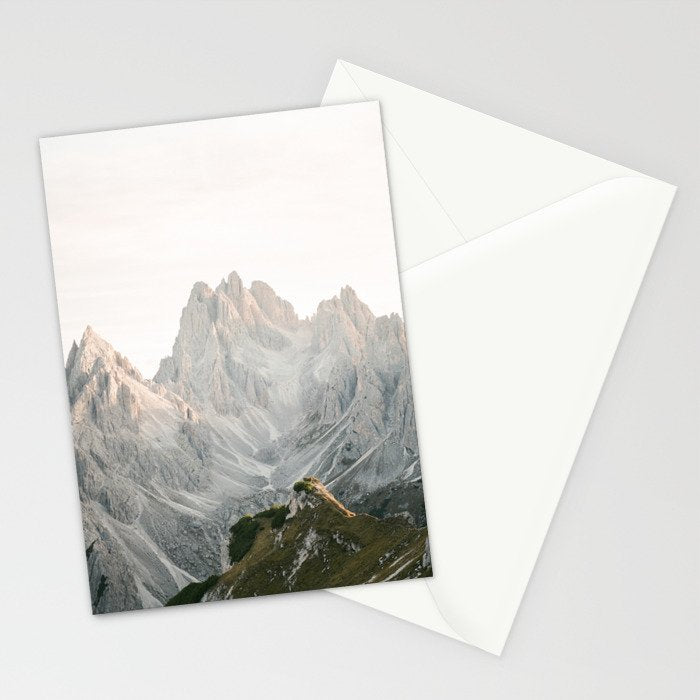 Tre cime peaks | Travel fine art photography print Italy | Pastel adventure vibes Stationery Card Gallery Image 2