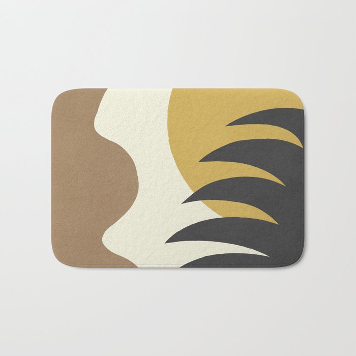 Mediterranean Abstract - Gold Brown Bath Mat Gallery Image 1