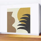 Mediterranean Abstract - Gold Brown Wall Mural Gallery Image 2