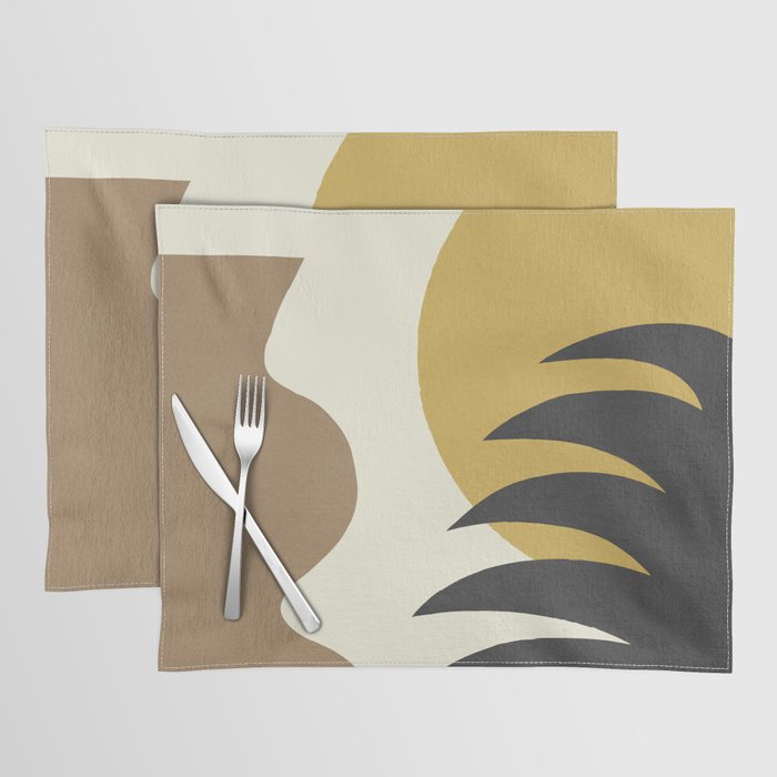 Mediterranean Abstract - Gold Brown Placemat Gallery Image 1