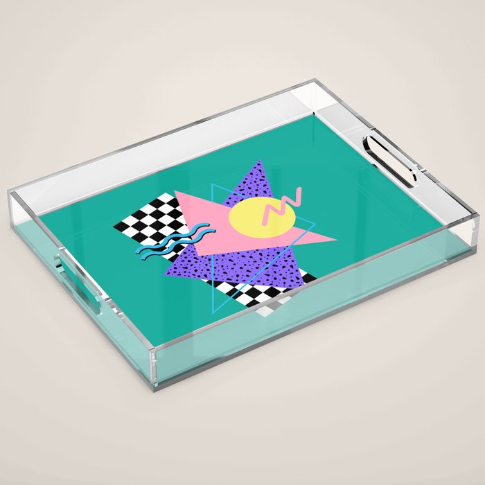 Memphis pattern 120 - 80s / 90s Retro Acrylic Tray Gallery Image 1