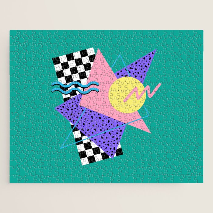 Memphis pattern 120 - 80s / 90s Retro Jigsaw Puzzle Gallery Image 1