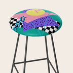 Memphis pattern 120 - 80s / 90s Retro Stool Gallery Image 2