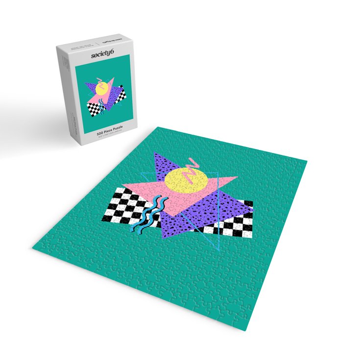 Memphis pattern 120 - 80s / 90s Retro Jigsaw Puzzle Gallery Image 2