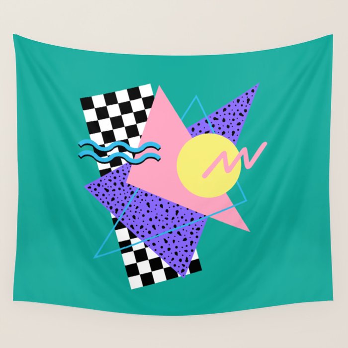 Memphis pattern 120 - 80s / 90s Retro Wall Tapestry Gallery Image 4
