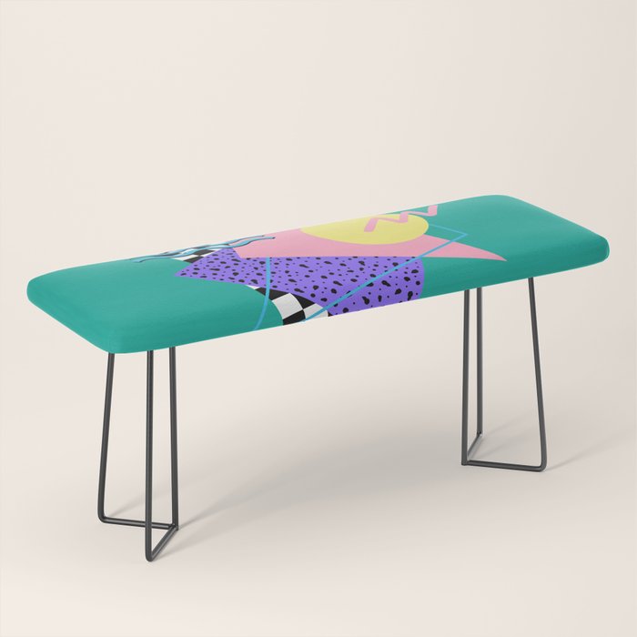 Memphis pattern 120 - 80s / 90s Retro Bench Gallery Image 1