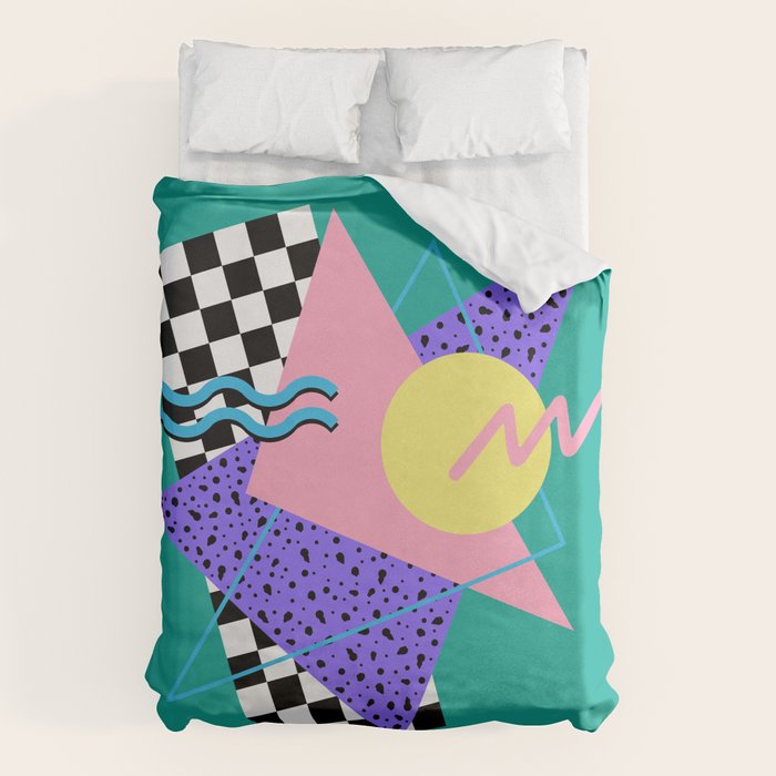 Memphis pattern 120 - 80s / 90s Retro Duvet Cover Gallery Image 1