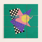 Memphis pattern 120 - 80s / 90s Retro Wood Wall Art Gallery Image 1