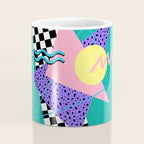 Memphis pattern 120 - 80s / 90s Retro Coffee Mug Gallery Image 4