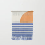 Beach Horizon Lines orange blue Wall Hanging Gallery Image 1