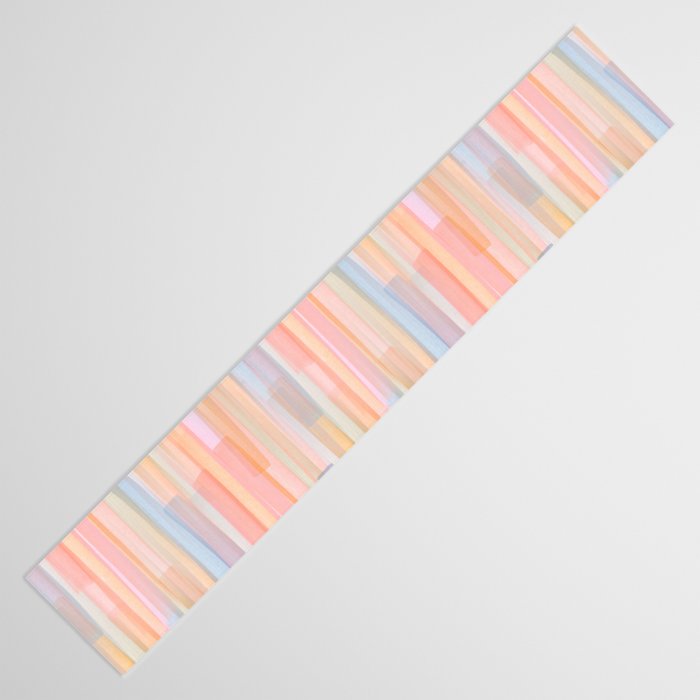Abstract Watercolor Waves in Peach Sunrise Table Runner Gallery Image 3