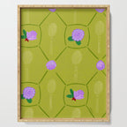 Tennis Rackets & Roses in Lime & Lavender Serving Tray Gallery Image 1