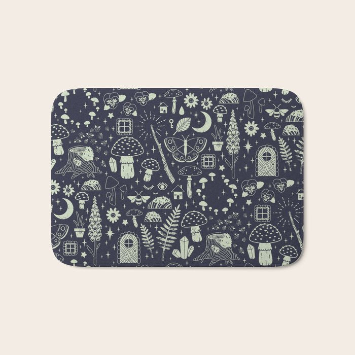 Fairy Garden: Midnight Bath Mat Gallery Image 1