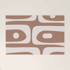 Mid Century Modern Abstract Piquet Retro Pattern in Mocha Brown Latte Welcome Mat Gallery Image 1