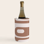 Mid Century Modern Abstract Piquet Retro Pattern in Mocha Brown Latte Wine Chiller Gallery Image 3