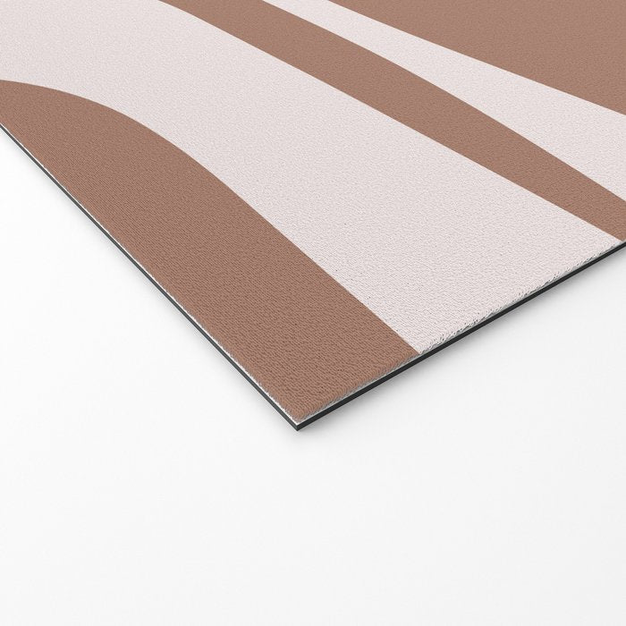 Mid Century Modern Abstract Piquet Retro Pattern in Mocha Brown Latte Welcome Mat Gallery Image 2